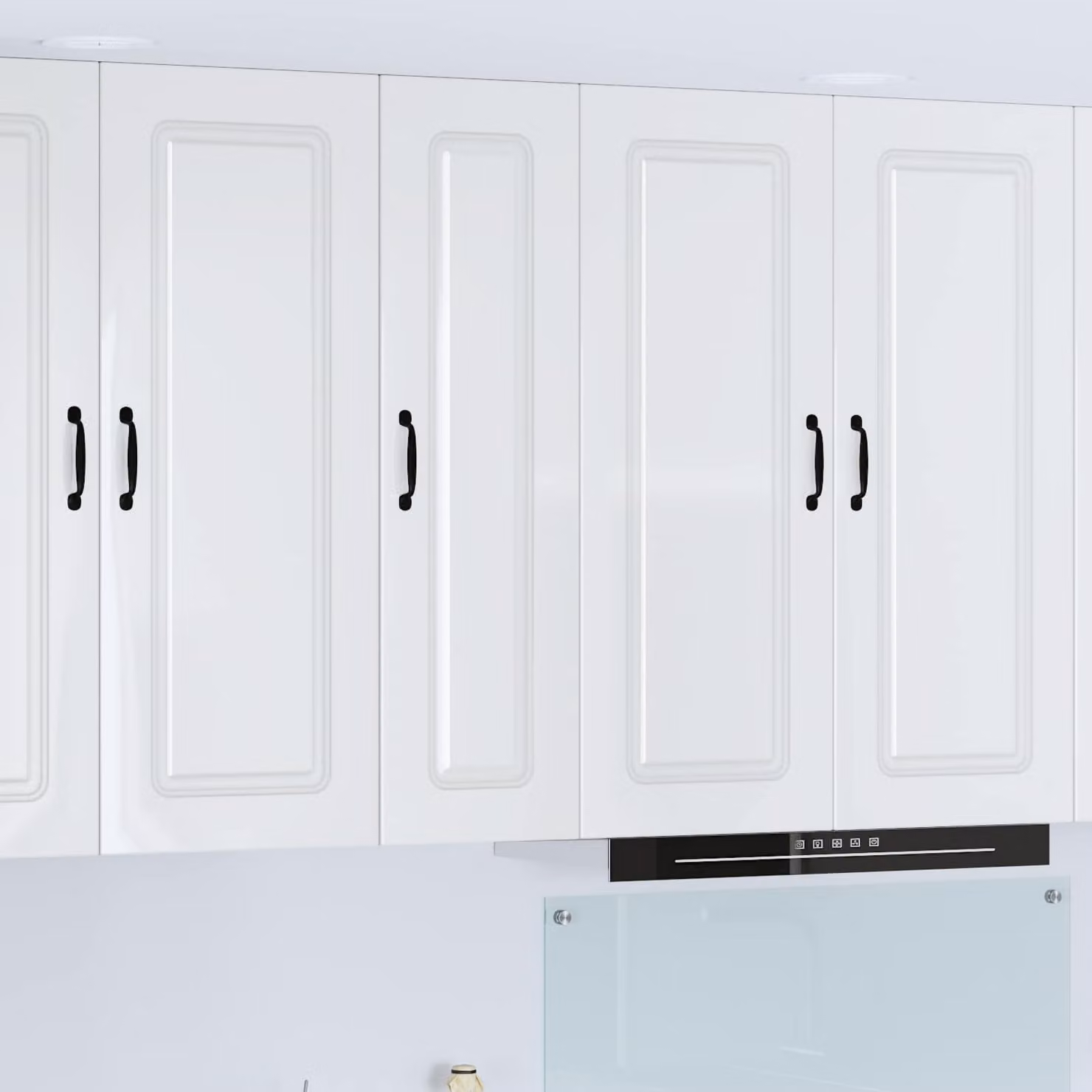 vidaXL Pensile da cucina Kalmar Bianco Lucido L/P/H: 30 x 31 x 100 cm