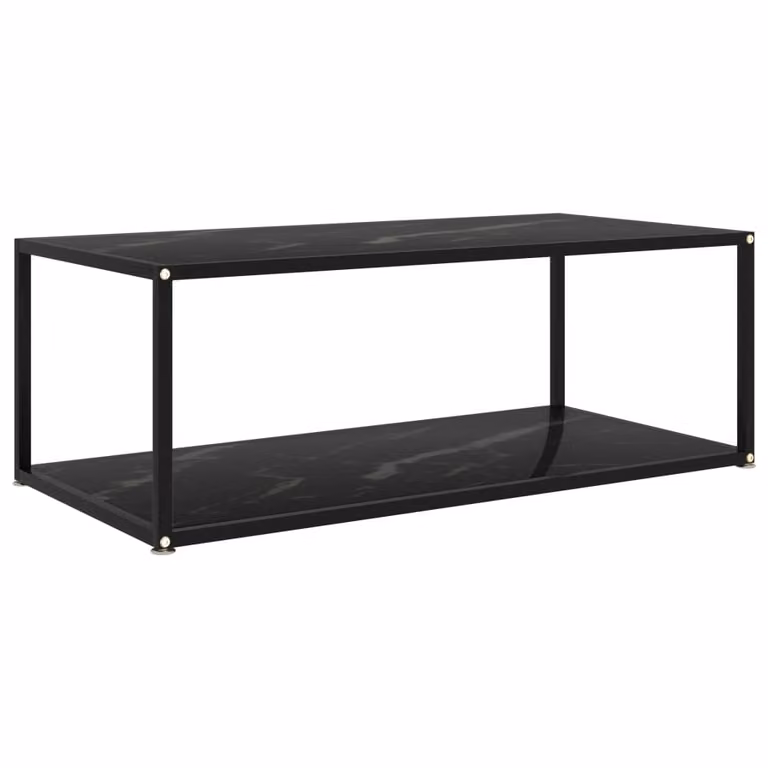 vidaXL Tavolino nero 100x50x35 cm in vetro temperato - Tavolino - Tavolini - Tavolini - Tavoli da caffè
