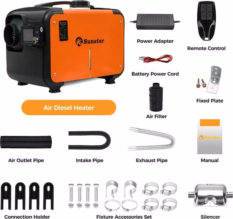 Riscaldatore ad aria diesel, controllo Bluetooth, riscaldamento efficiente, A2302B