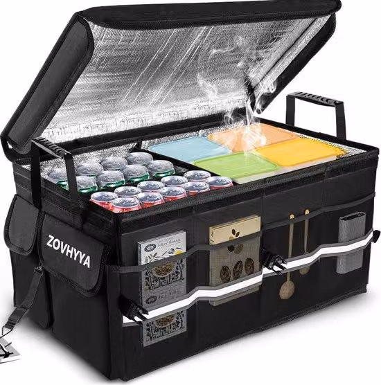 Organizer per auto - Borsa da bagagliaio da 68 litri - Contenitore da trasporto per auto