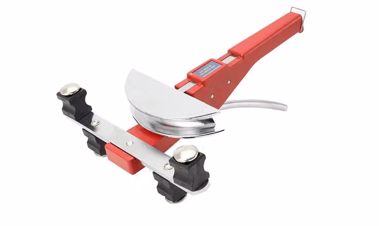 Set di piegatubi CT-999F - Macchina piegatubi manuale - Multiuso - Con tagliatubi e sbavatore - Con custodia - Adatta per impianti di riscaldamento, ventilazione e condizionamento - Acciaio