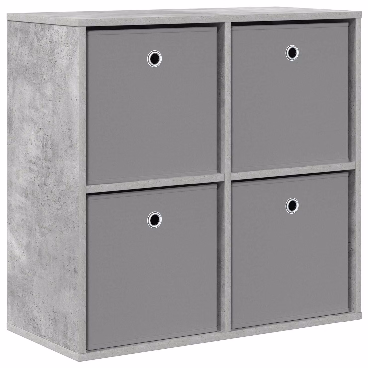 Credenza con cassetto Grigio cemento 68,5 x 32 x 67 cm