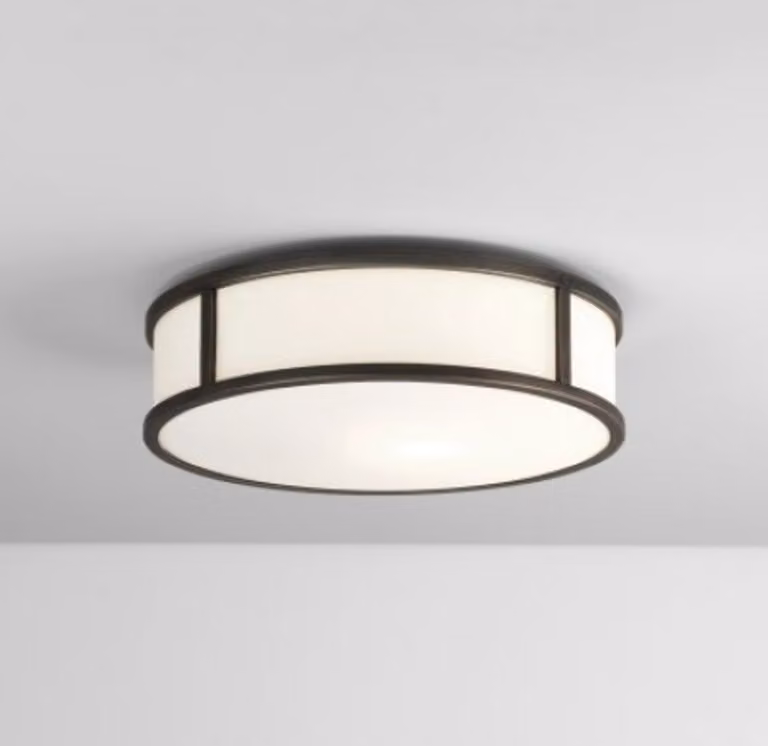 Astro Mashiko - Plafoniera da bagno a incasso rotonda media a 1 luce Effetto bronzo IP44, E27