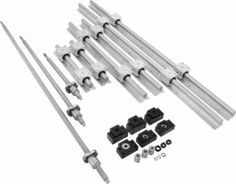 Guide lineari SBR20 – Set di cuscinetti lineari con 3 viti a ricircolo di sfere RM1605 – Sistema lineare per macchine CNC