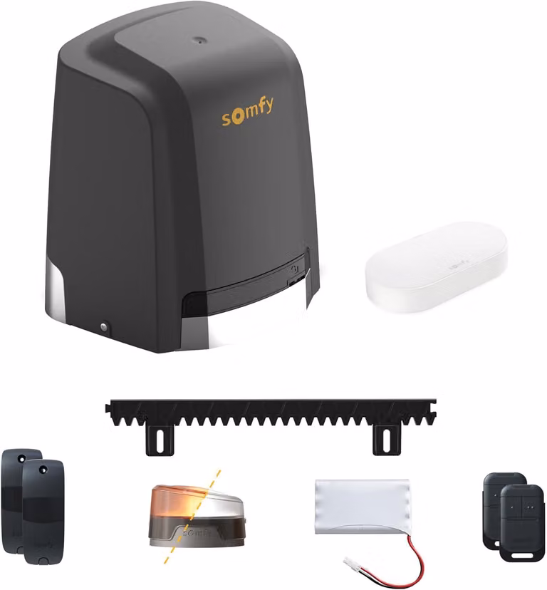 Motore per cancelli scorrevoli, adatto per cancelli fino a 8 metri e con un peso massimo di 600 kg. Sistema di automazione per cancelli intelligente, controllabile tramite app e con comando vocale