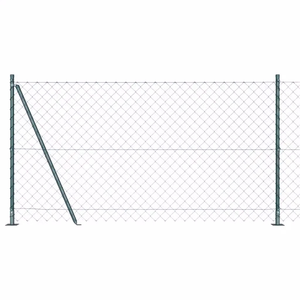 Recinzione a maglie vidaXL in acciaio rivestito in PVC verde, L: 120 cm, H: 120 cm, P: 60 cm