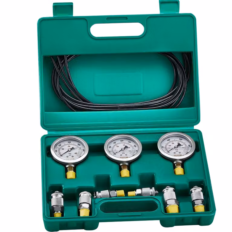 Set per prove di pressione idraulica, acciaio inossidabile resistente, misurazioni versatili, verde