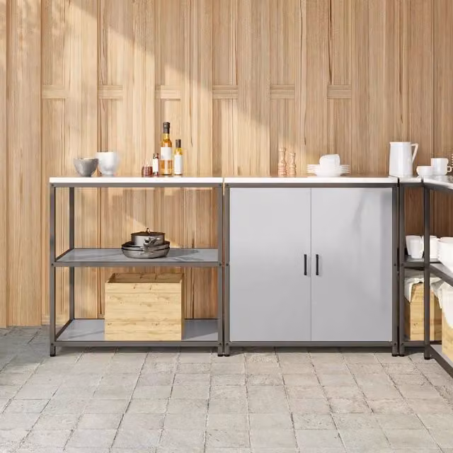 Set di Stoccaggio per Cucina HATTEM 2 pz Argento Acciaio Inox 3392656