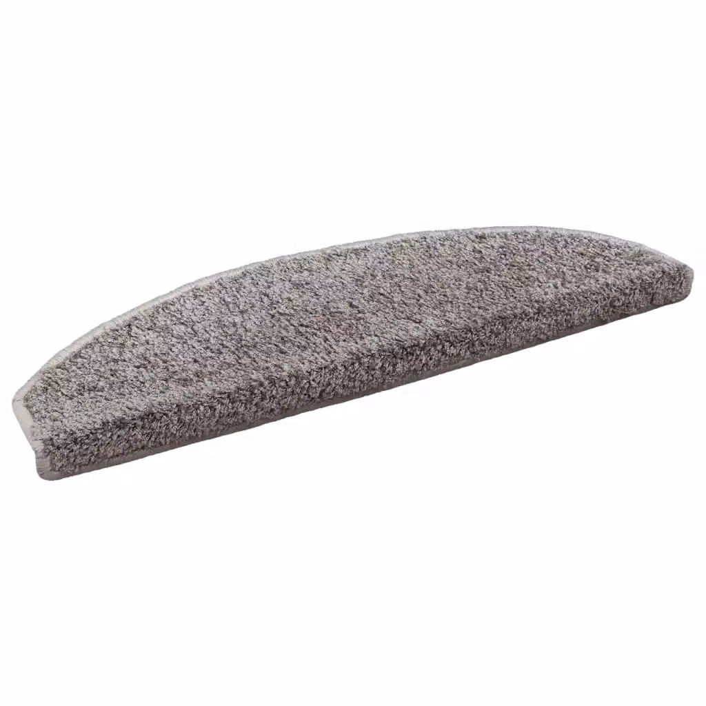 Tappetini per scale autoadesivi antiscivolo e fonoassorbenti vidaXL, 15 pezzi, Grigio, L: 80 cm x P: 24,5 cm x H: 3,5 cm – 2