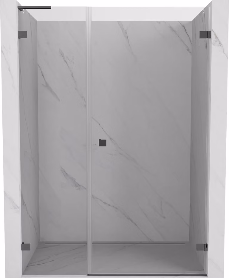 Mexen Lunar-B L porta doccia a battente destra 115 cm, trasparente, metallo brunito - 832SL-115-050-95-00-P