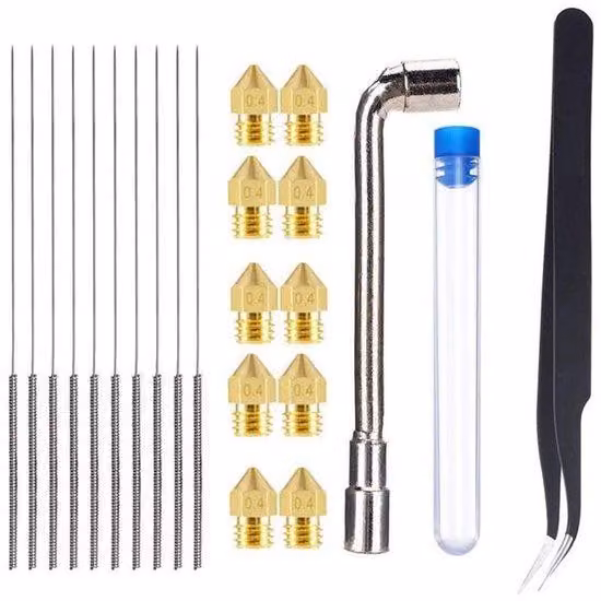 Ugelli per stampante 3D Ender 5 S1 - 10 pezzi - 0,4 mm - Ottone - Resistenti alle alte temperature - Resistenti all'usura - Elevata conducibilità termica