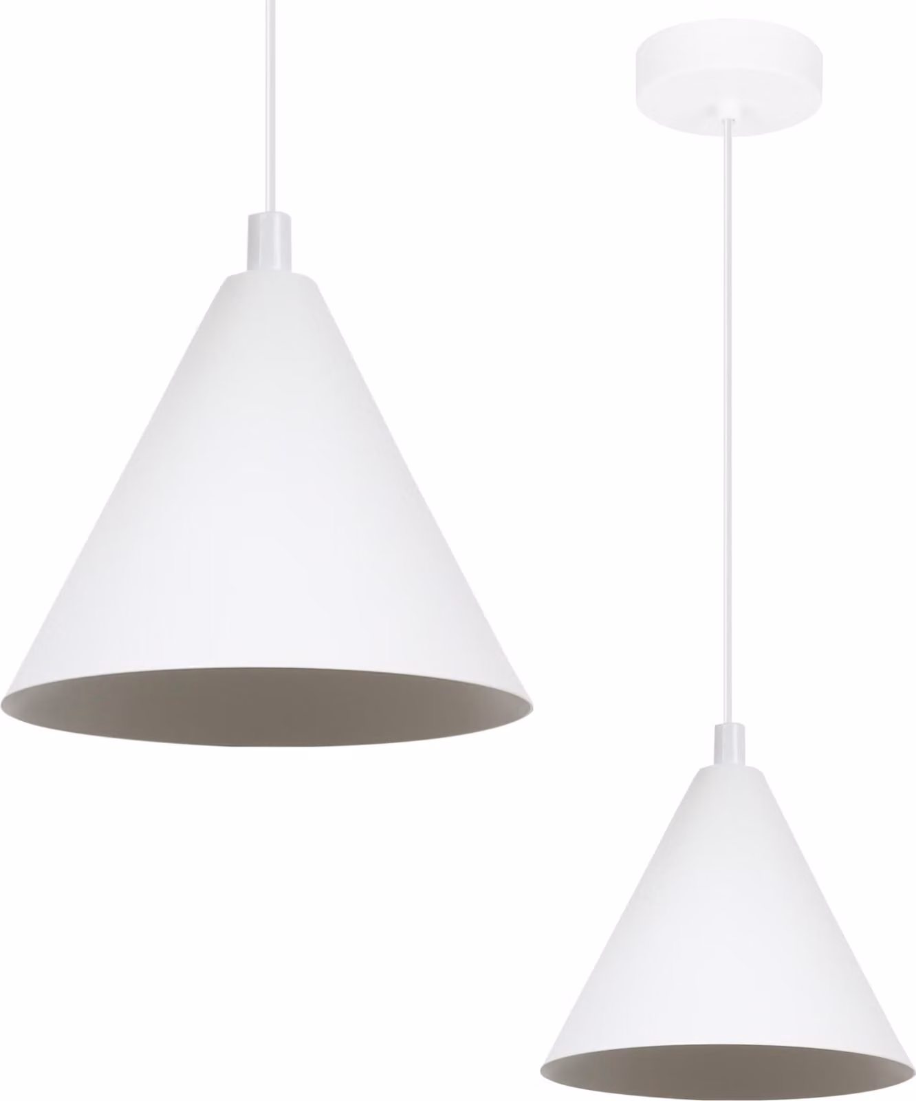 Lampada a sospensione Soho bianca a 1 luce 14cm E14