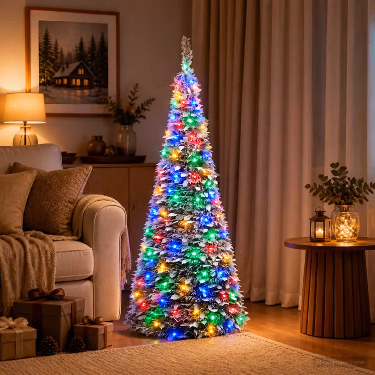 vidaXL Albero di Natale LED pop-up 150 cm 100 LED PVC Verde e bianco