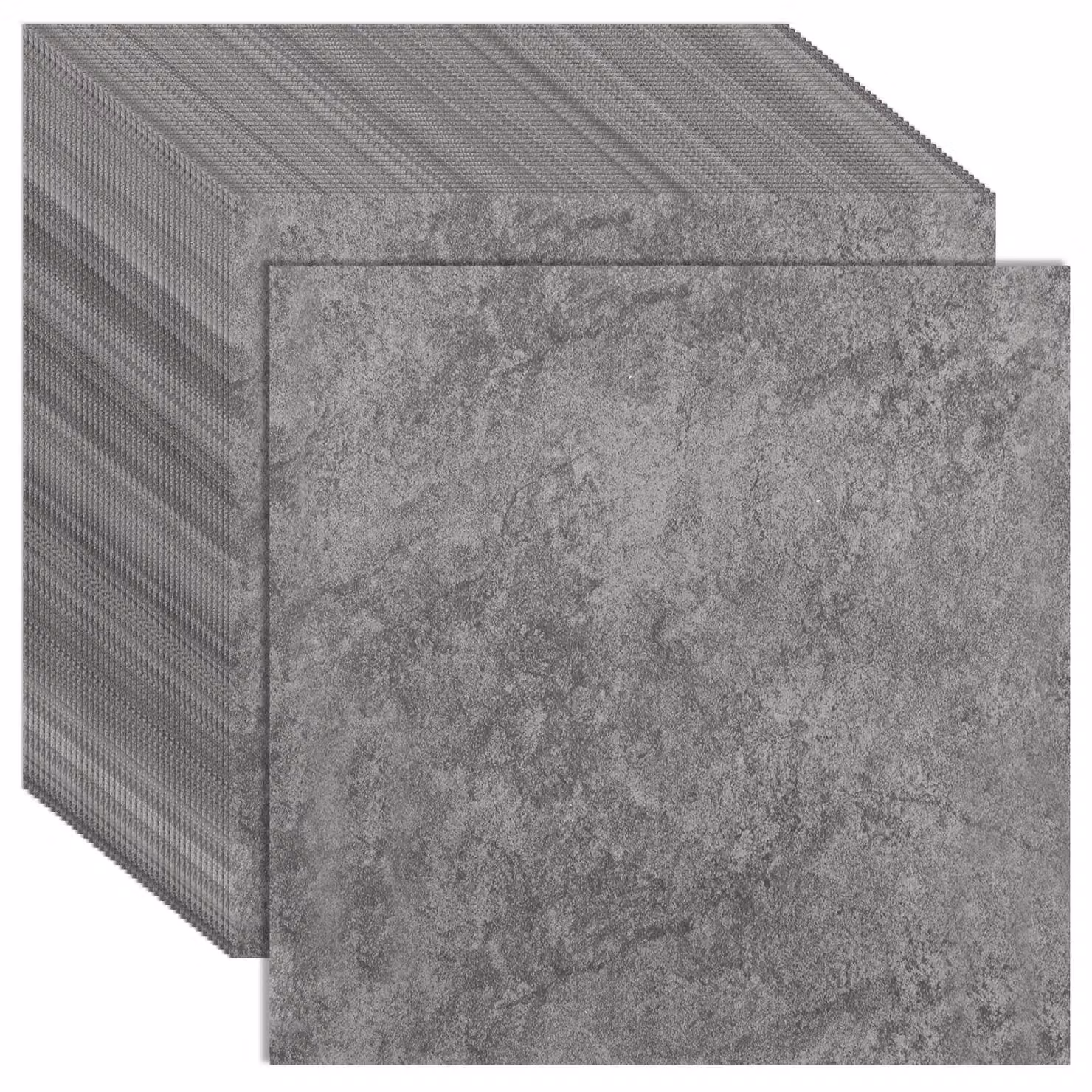 Piastrelle in vinile autoadesive - Effetto marmo grigio - 30 x 30 cm - 40 pezzi