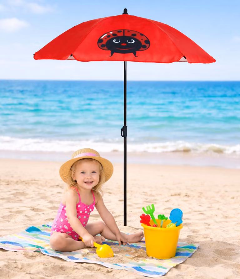 Ombrellone da giardino per bambini, protezione solare, Ø 110 x H 130 cm