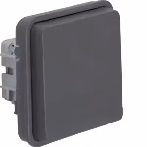 Berker 6768803515 Presa con spina di sicurezza e coperchio ribaltabile AP/UP grigio opaco Berke