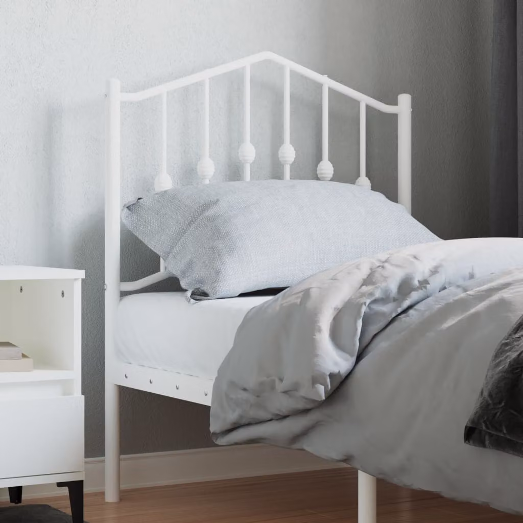 Testiera di ricambio in metallo lacca bianca vidaXL per camera da letto