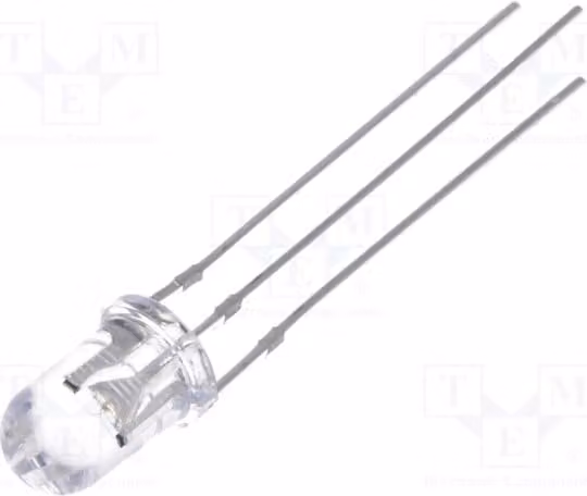 1 LED rosso/blu, bifunzione, 1120÷1560 mcd (rosso), 2180÷3000 mcd (blu), 5 mm, angolo di emissione 30°, OSRBMC5B31A-12V, LE