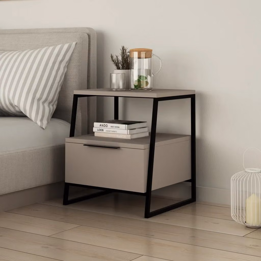 Comodino in legno HANAH HOME marrone con cassetti soft-close L: 45 cm, P: 40 cm, H: 40 cm – 2