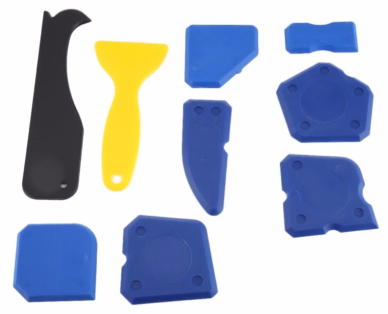 9 pezzi/set Rimuovi sigillante siliconico Raschietto per vetro Sigillatura malta Finitura Kit di strumenti per la pulizia