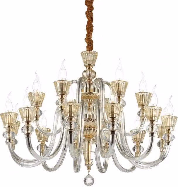 Lampada A Sospensione Strauss Sp18 Ideal-Lux in Metallo e Vetro, Disponibile in Argento, Oro/Ottone o Trasparente