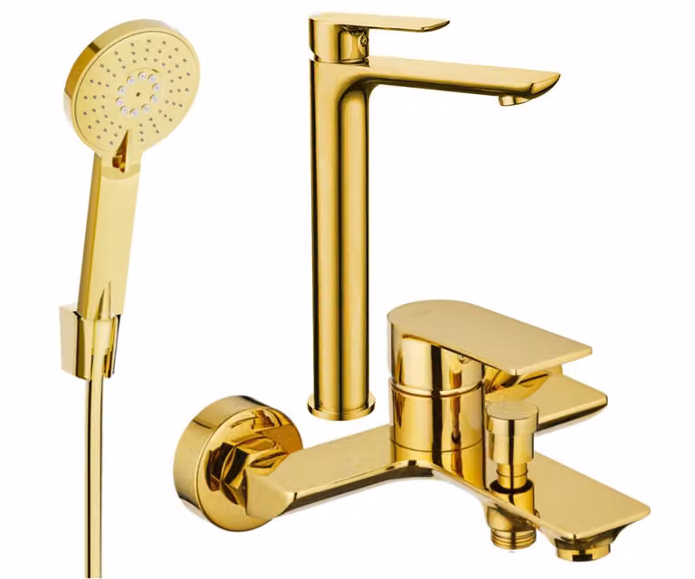 Mexen Alfa R02 set da bagno, dorato - 745713R02-50