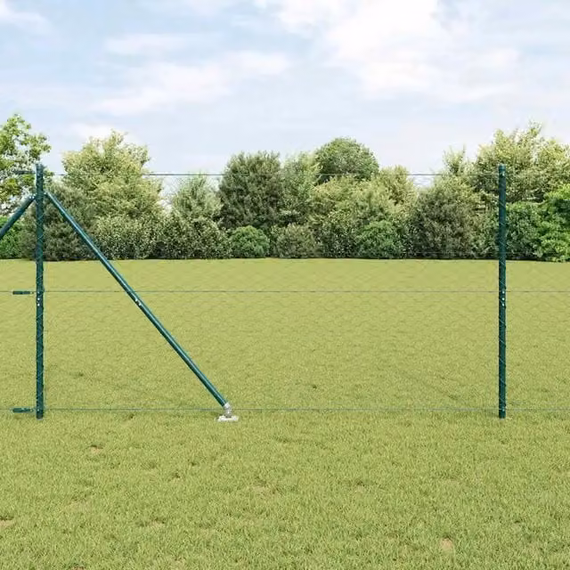 Recinzione esagonale con palo 50 x 1,4 m Verde Rete 3353141
