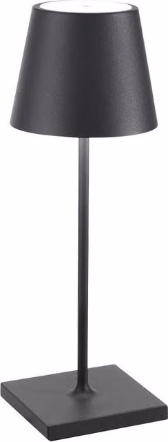 Lampada da tavolo LED Zafferano Poldina Pro Mini Grigio ricaricabile e dimmerabile
