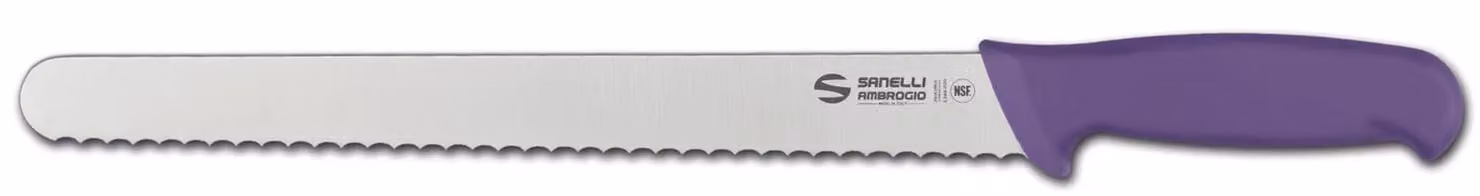 Coltello panettiere cm 28 viola linea Supra di Sanelli Ambrogio