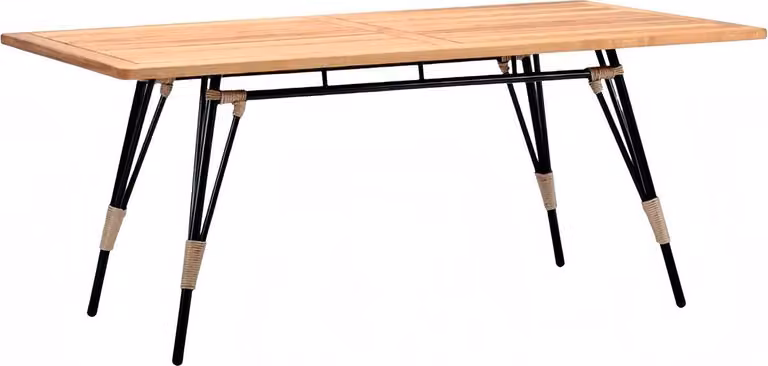 Couchtisch Rechteckig Braun Luxus Rattan Moderner Design Kaffeetisch Hochwertig