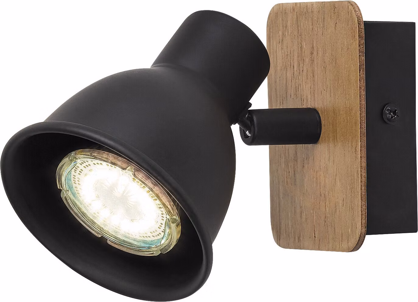 Lampada da parete moderna con interruttore GU10 nero Mac 5902 Rabalux