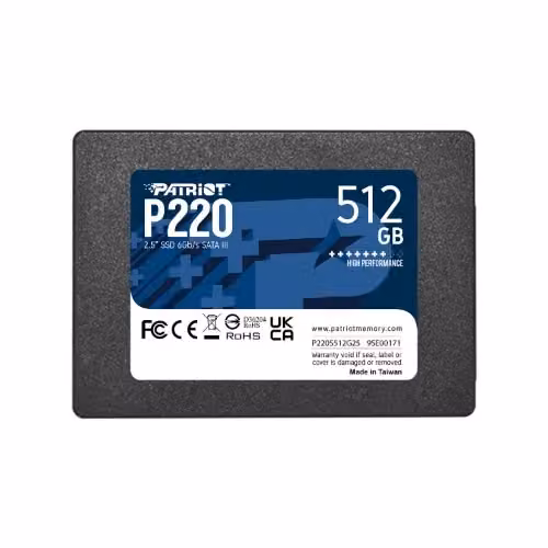 SSD Patriot P220 da 512 GB 2.5 pollici SATA3 Nero – 2