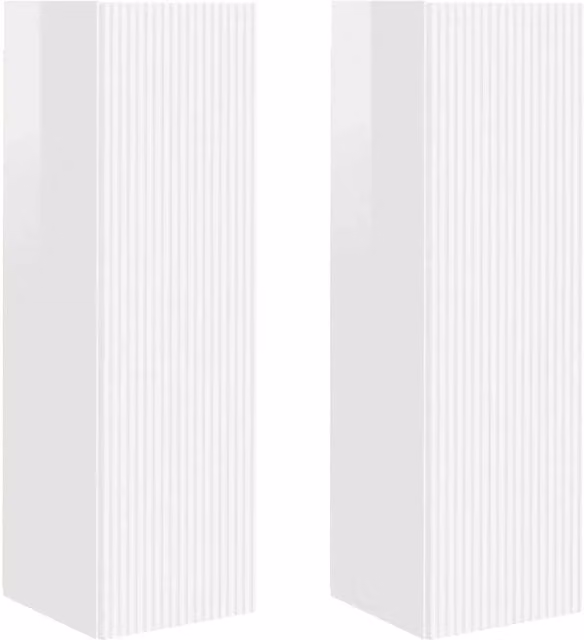 Mobile TV a parete moderno HELLOSHOP26 in legno composito bianco con vano contenitore L/P/H: 100 x 31 x 30 cm