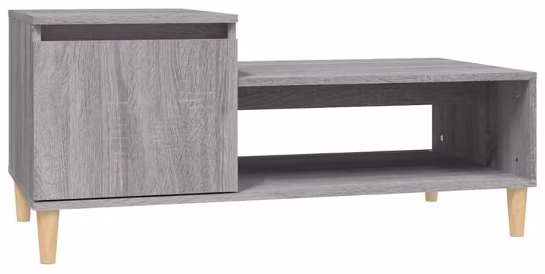 Tavolino da salotto moderno con spazio contenitivo e finitura in legno