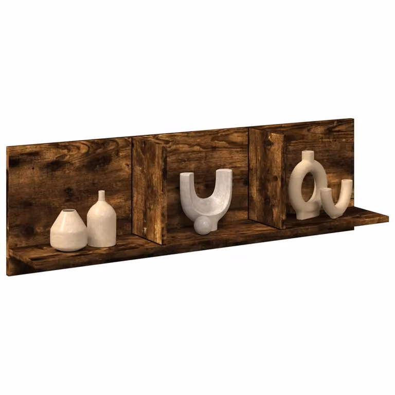 Mobile a parete vidaXL in MDF Rovere Fumo, L 100 x P 30 x H 16,5 cm