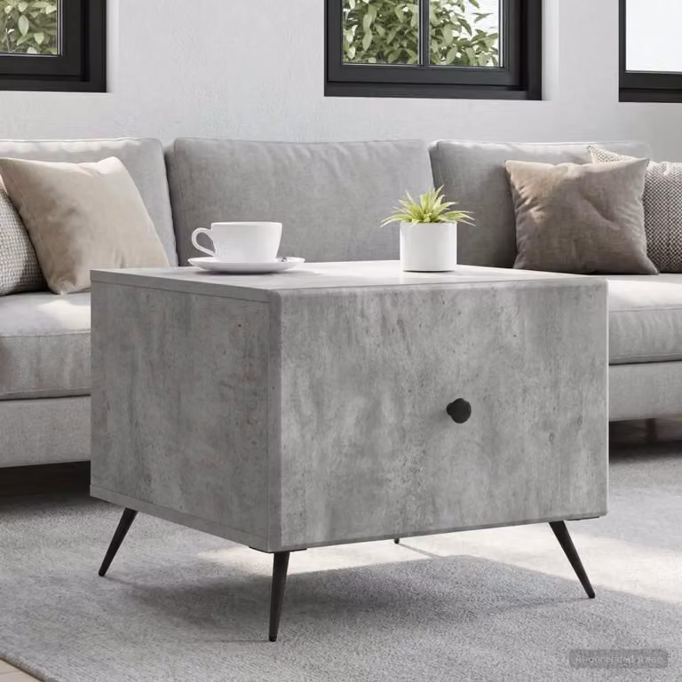 Maison Exclusive - Tavolino grigio cemento 49 x 50 x 40 cm in materiale derivato dal legno