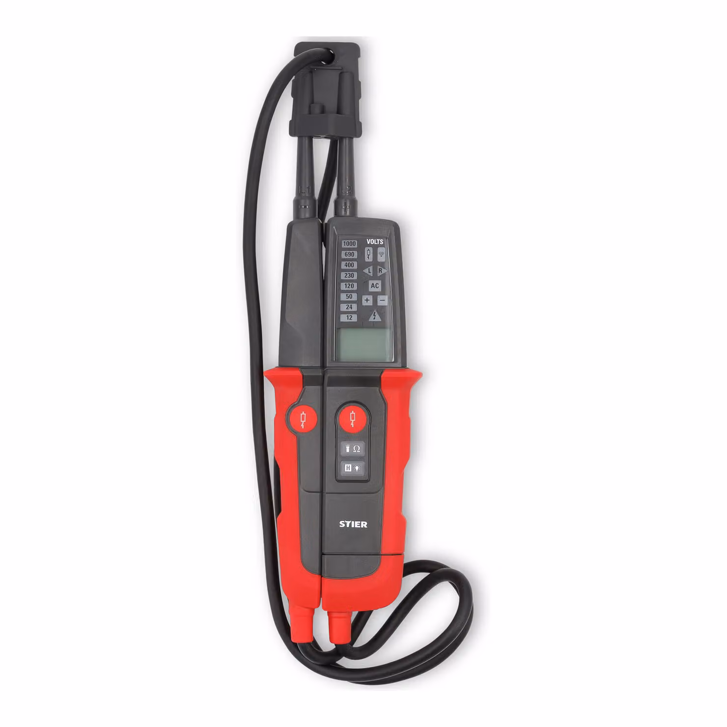 Tester professionale di tensione e continuità STIER, 6V-1000V AC/DC, 2 poli, CAT III 1000V CAT IV 600V, distanza sonda-TIP 19 mm