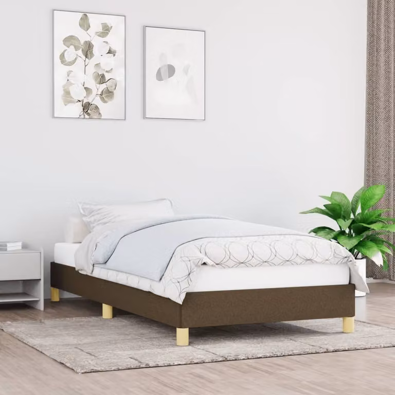 The Living Store rete marrone scuro 90x200 cm in tessuto