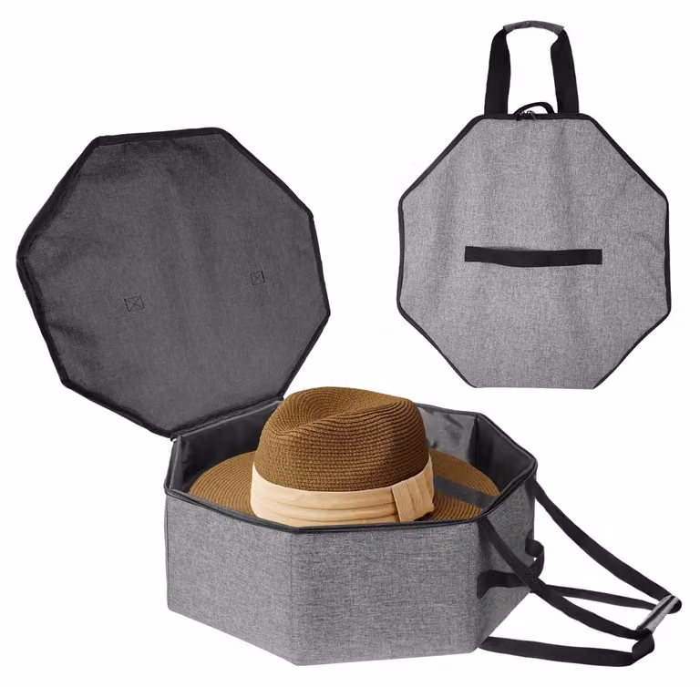 Solidchoice - Contenitore per cappelli, borsa pieghevole per cappelli con maniglia