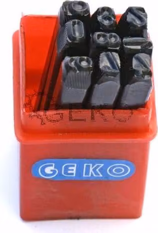 GEKO Punzoni numerici, set di punzoni 9 pezzi, 8 mm G01811