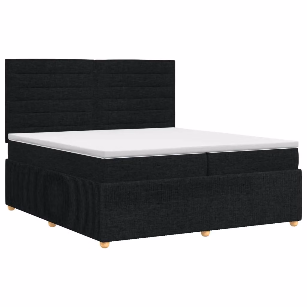 Letto box spring con materasso ibrido vidaXL Nero 200 x 200 cm – 2