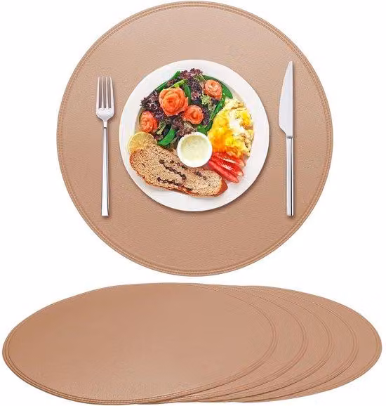 Tovagliette in PVC impermeabili in stile rustico, set da 6 pezzi