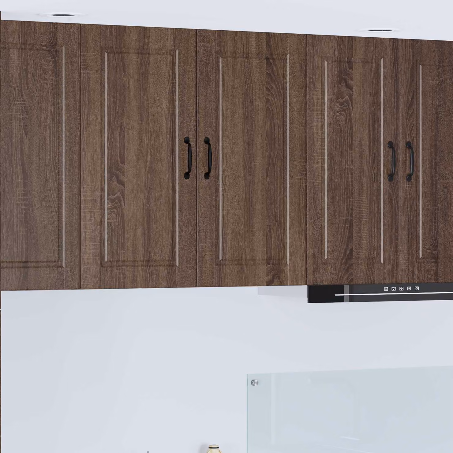 Armadietto a muro moderno vidaXL PORTO in rovere marrone con ante a battente e ripiani interni L/P/H: 80 x 31 x 80 cm