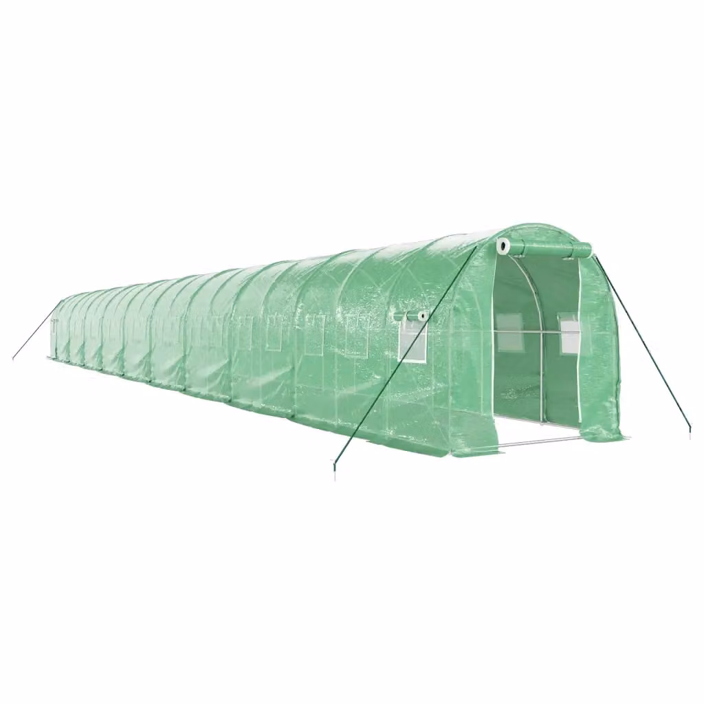 Serra Videx con Telaio in Acciaio Zincato e Copertura in Plastica Verde, L: 20 m, P: 2 m, H: 2 m – 2