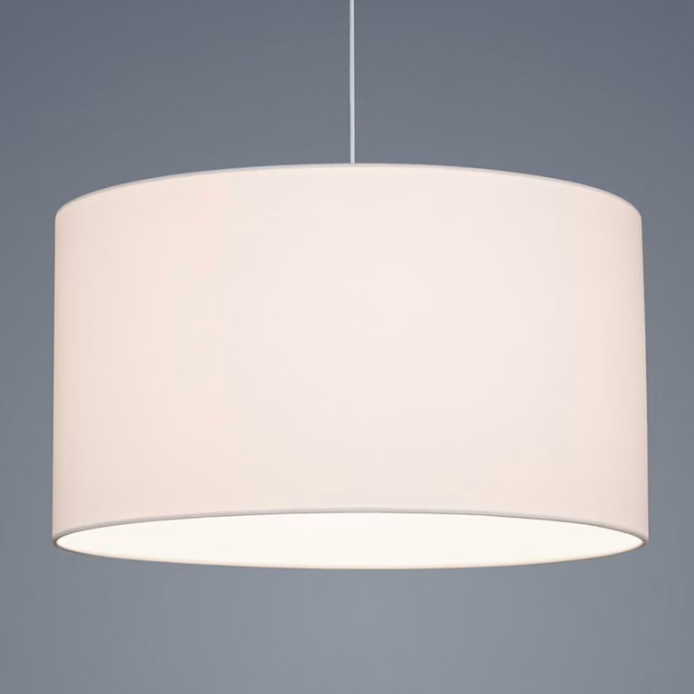 Helestra Lampada a sospensione Certo, dimmerabile, Bianco / Opale, Soggiorno / Sala da pranzo, Tessuto / Stoffa / Seta, Moderno, Lampada a sospensione