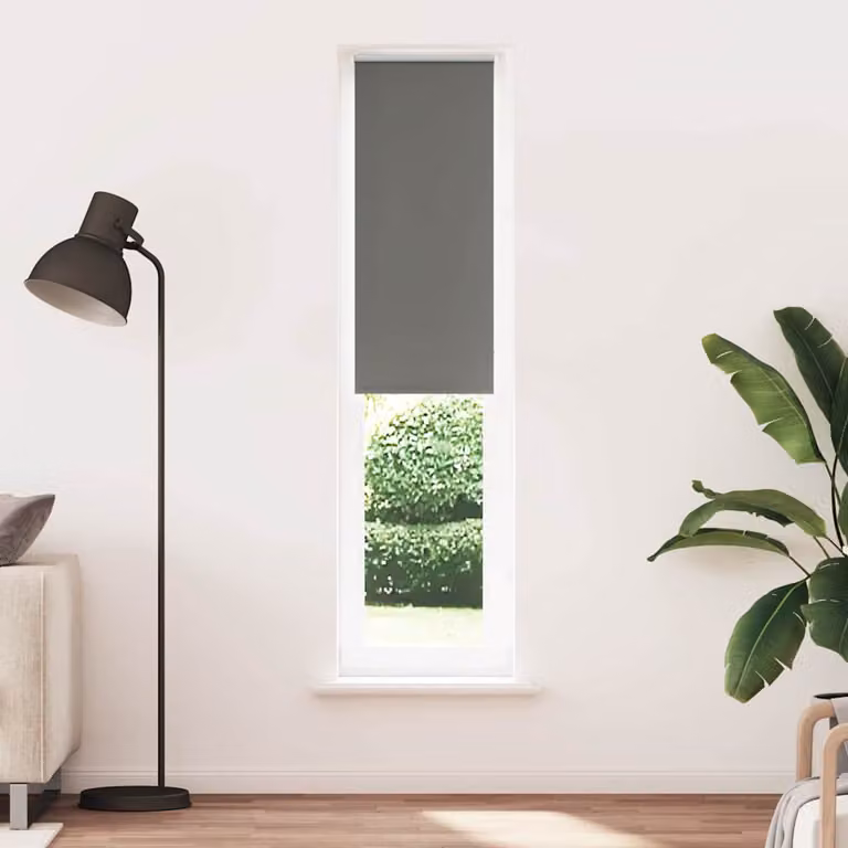 Tenda a Rullo Oscurante vidaXL Grigia, Termoisolante in Poliestere, L: 60 cm, H: 230 cm