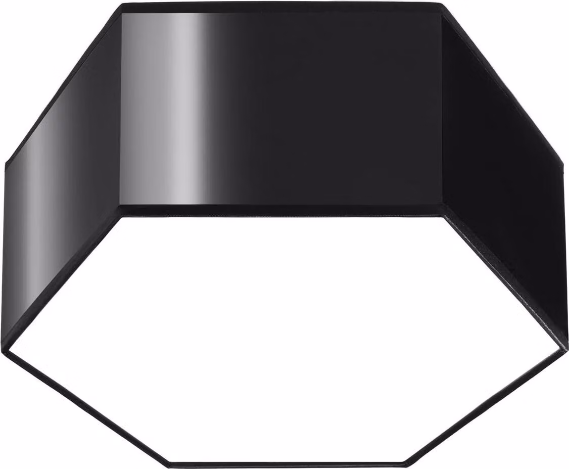 Lampada a soffitto SUNDE 13 nero 2xE27 15W PVC 13.5x26.5x30.5cm Sollux Lighting
