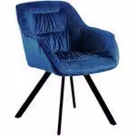 Sedie da pranzo moderne - eleganti sedie da tavolo da pranzo con rivestimento effetto velluto per soggiorno e sala da pranzo, quantità: 1 pz.; colore: Navi