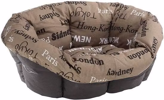 Cuscino rettangolare per cani Ferplast in velluto e poliestere, colore beige, L: 96 cm x P: 71 cm
