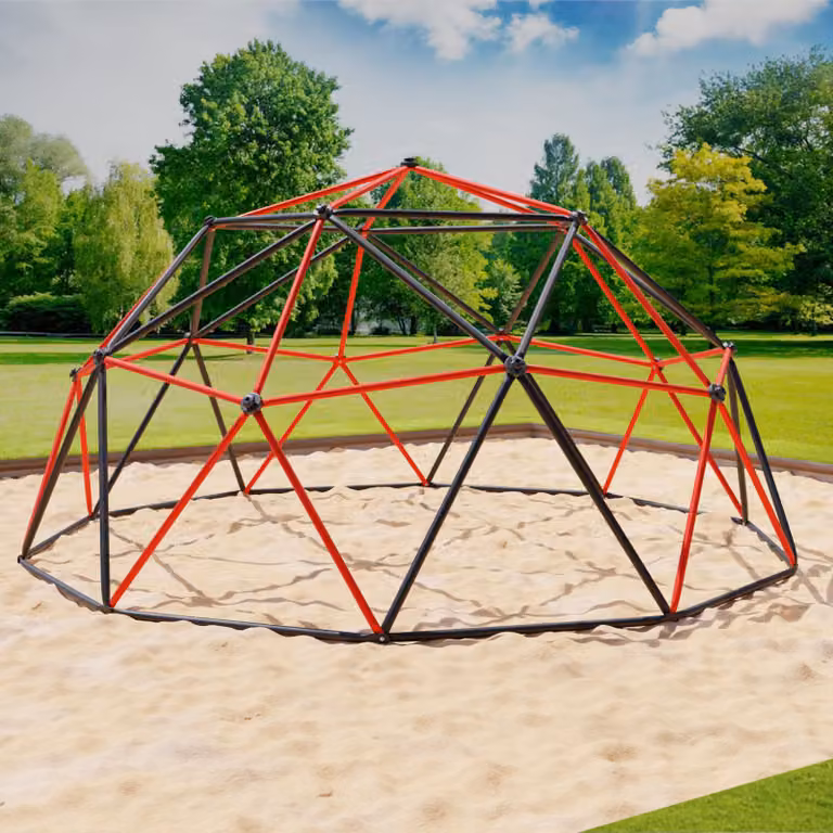 Struttura di arrampicata 305x305x155cm DomeClimber cupola di arrampicata per bambini Geodome 10FT - antracite/rosso
